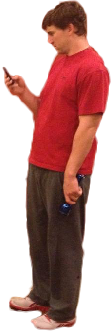 Eli Manning Looking At Things - Standing (228x675), Png Download