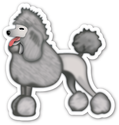 Poodle - Poodle Emoji (507x529), Png Download