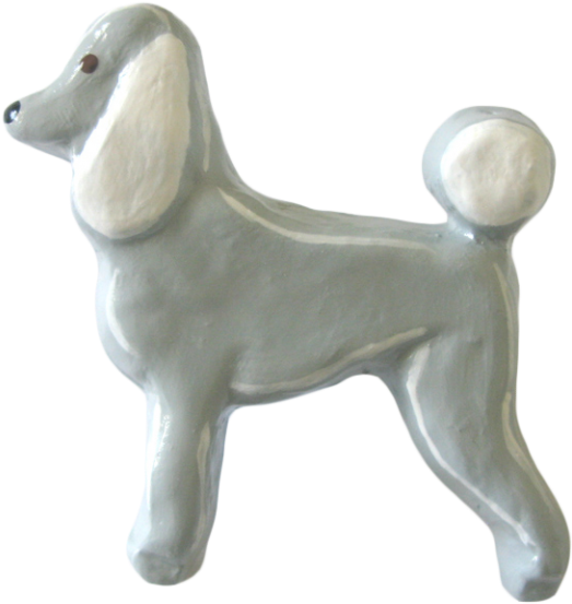Enlarge Image - Grey Poodle Drawer Knob (960x790), Png Download