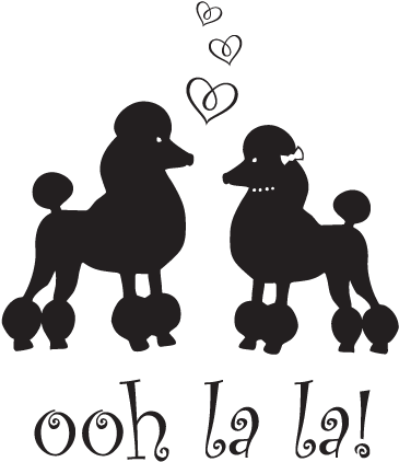 Ooh La Poodles Wall Quotes Decal Wallquotes - Poodle Decal (451x451), Png Download
