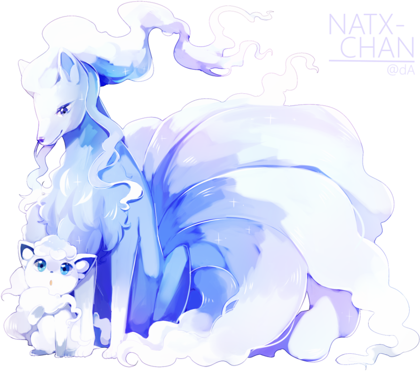 Alolan Ninetales Family By Natx-chan On Deviantart - Alola (941x849), Png Download