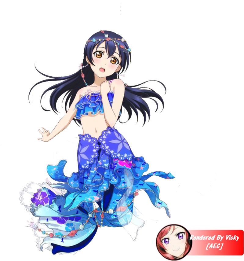 Mermaid Sr Render By Vivitakido On Deviantart - Love Live Umi Mermaid (900x900), Png Download