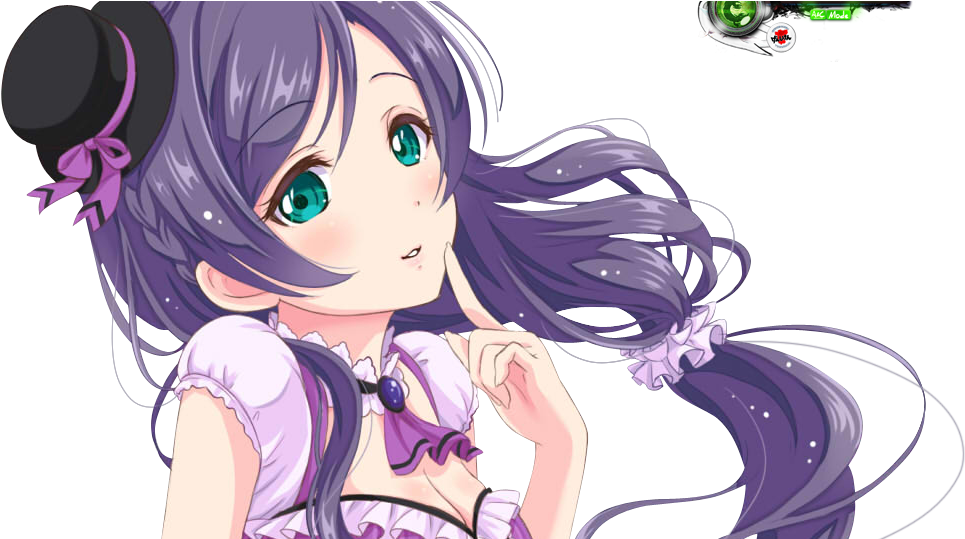 Anime Girls Singer With Brown Purple Hair (1024x538), Png Download