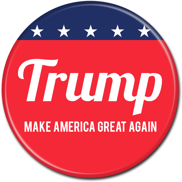 Donald Trump Button - Button Make America Great Again Trump (800x800), Png Download