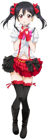 Yazawa Nico Character Profile - Love Live Yazawa Nico Black Short Straight Anime Ponytail (282x520), Png Download