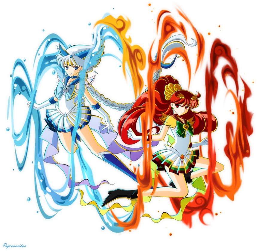 Sailor Lugia And Ho Oh By Psyconorikan D35g599 Original - Lugia And Ho Ho (900x900), Png Download