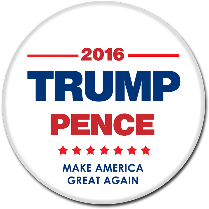 Trump Pence Button - Make America Great Again Button Png (800x800), Png Download
