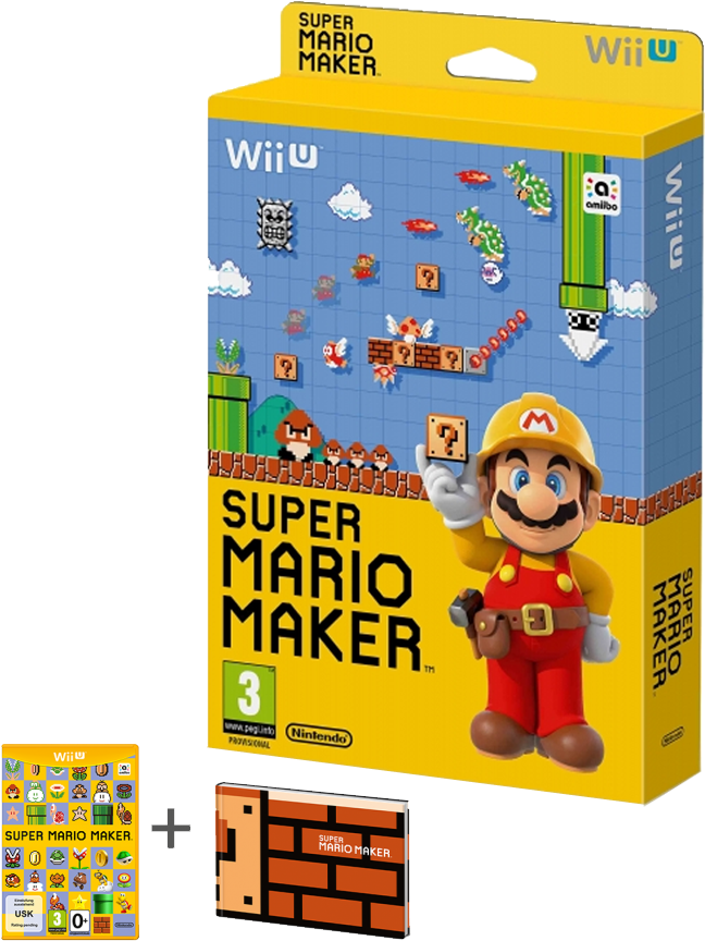 Super Mario Maker & Artbook (nintendo Wii U) (900x900), Png Download