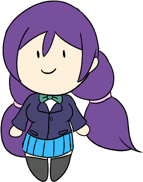 Smol Nozomi Is A Super Deformed Version Of The Love - Smol Nozomi (595x645), Png Download