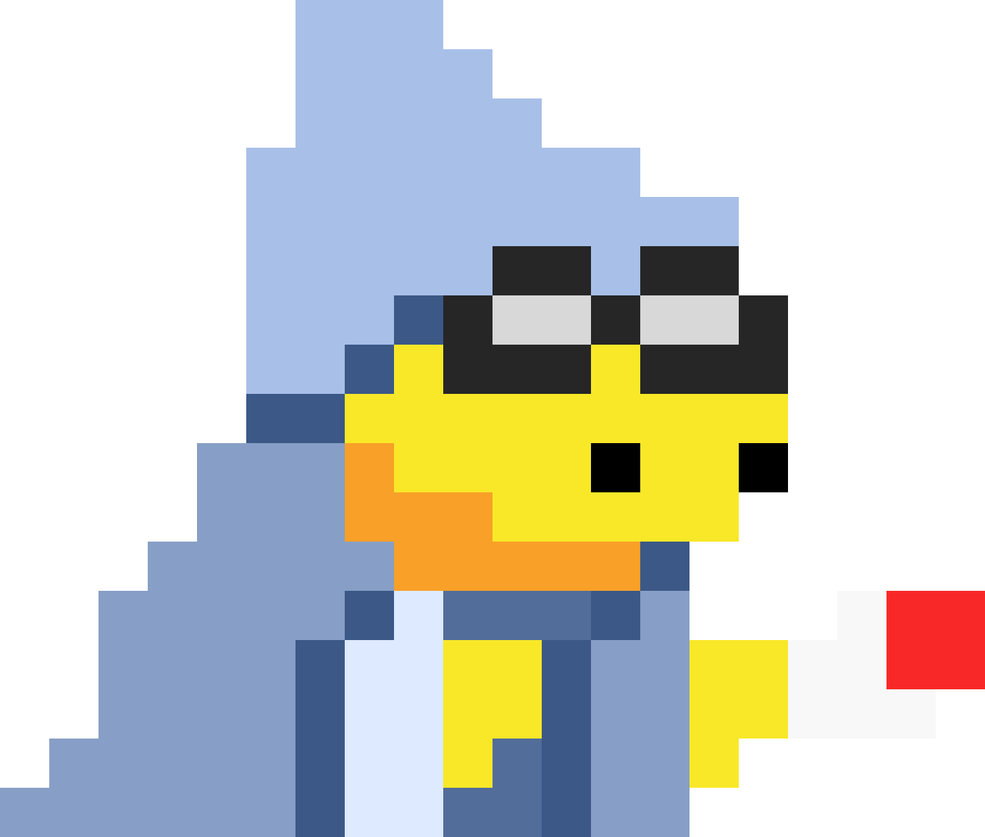 Kamek Costume - Pixel Art Templates Person (1400x1190), Png Download
