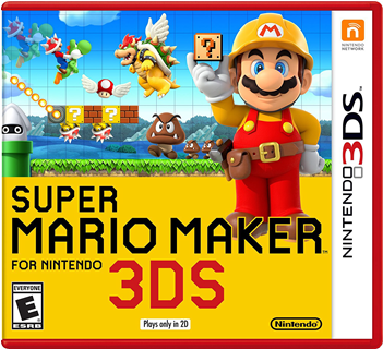 Super Mario Maker 3ds - Super Mario Maker For Nintendo 3ds (350x438), Png Download