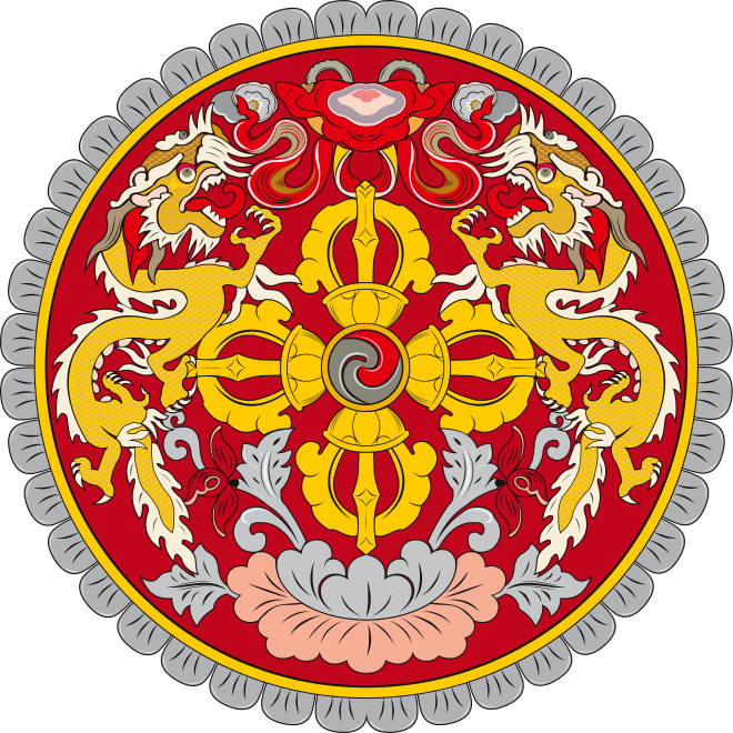 Emblem Of Bhutan - Bhutan Coat Of Arms (660x660), Png Download