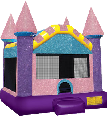 Bounce Houses In Raleigh - Dazzling Castle Bounce House (348x378), Png Download