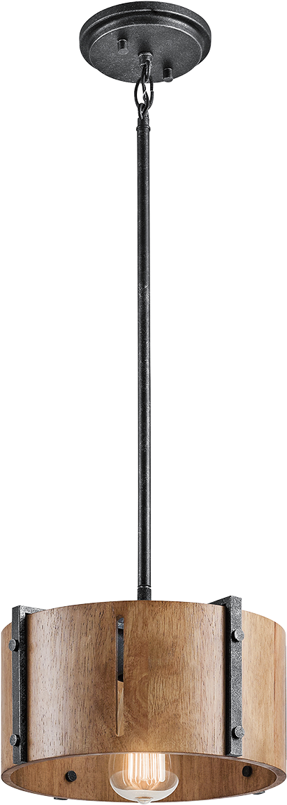 Light Fixture Png - Kichler Lighting-42643dbk-elbur - One Light Convertible (1200x1200), Png Download