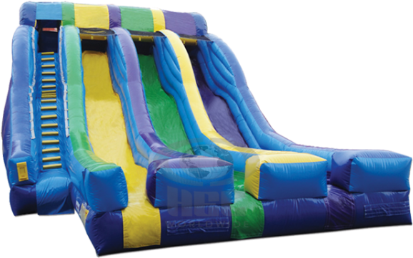 Triple Splash 16' - Big Jumping Castle Water Slide (600x600), Png Download