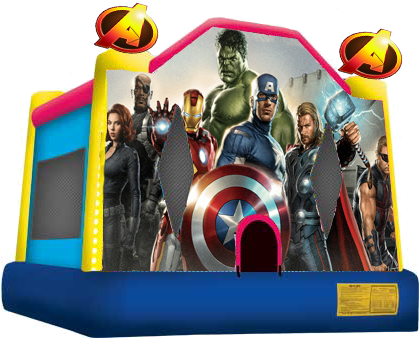 Combo Bounce Houses - Avengers Bounce House Ct (418x346), Png Download