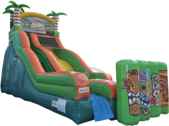 Tiki Island Xl - Water Slide (600x600), Png Download