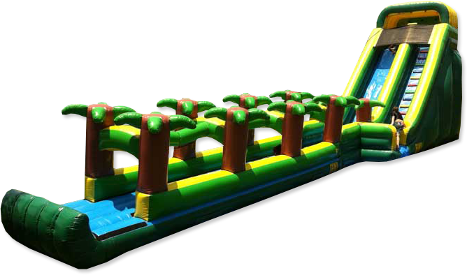 Jacksonville Waterslides - Water Bounce House Rentals (668x394), Png Download