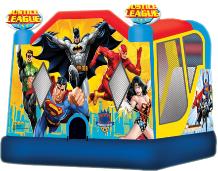 Super Heroes Bounce House Morris County Copy - Justice League Combo C4 (441x346), Png Download
