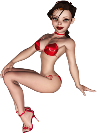 Pin Up Girl Png - Vintage Pin Up Png (333x450), Png Download