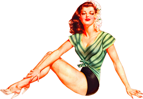 Adult Content Safesearch Pin Up Girl, Bathing Suit, - Alberto Vargas (494x340), Png Download