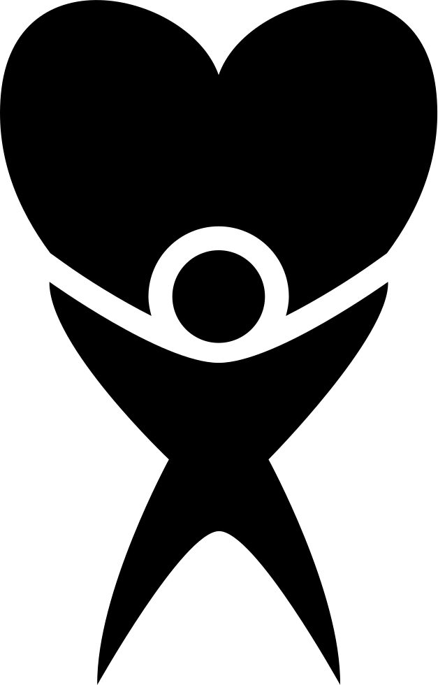 Human With A Huge Heart Comments - Person Vector Png Heart (627x980), Png Download