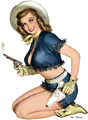 Al Moore - Pin Up Girl Gun (300x407), Png Download