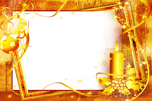 New Year Gold - Frame New Year Png (498x331), Png Download