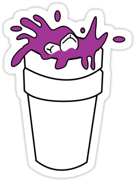 Purple Drink Png - Purple Drank Art Png (375x360), Png Download