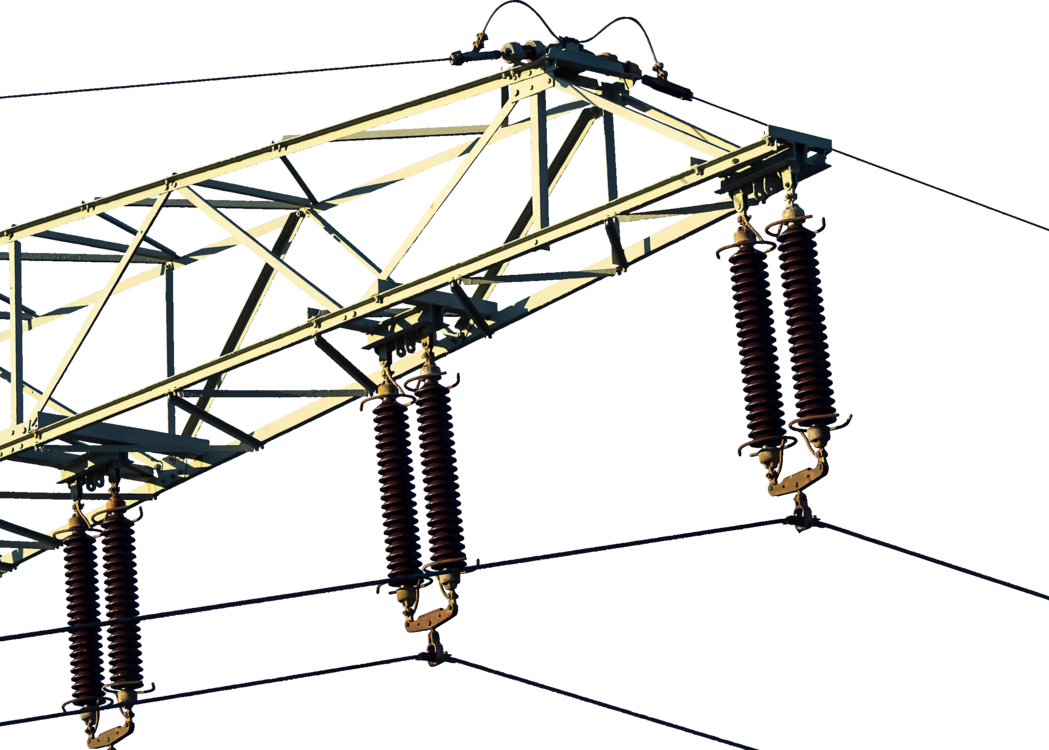 Overhead Power Line Electrical Cable Computer Network - Overhead Power Line (1049x750), Png Download