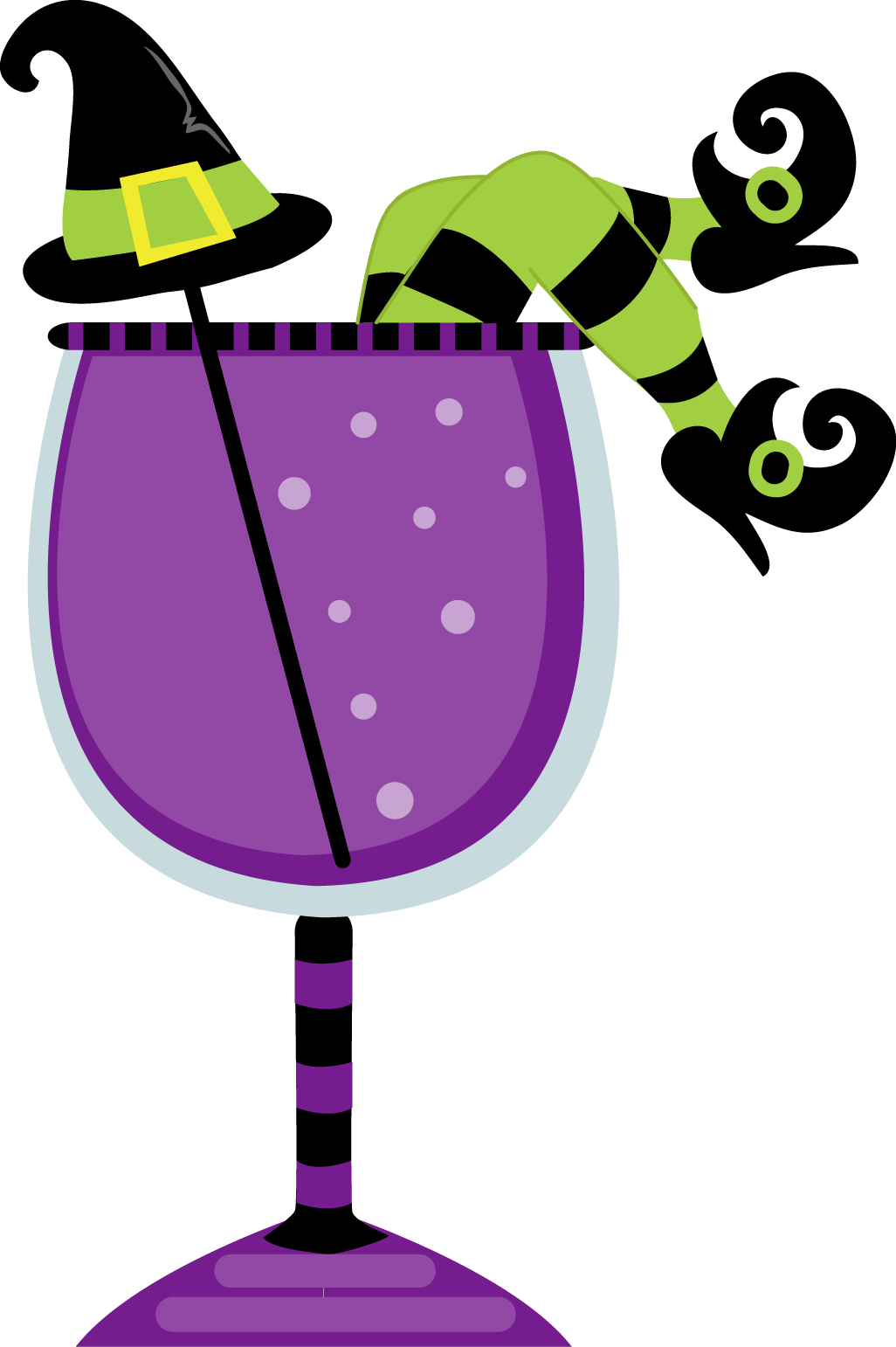 Halloween Drink Stickers Planner Eclp Erin Clip - Halloween Cocktails Clipart (599x900), Png Download