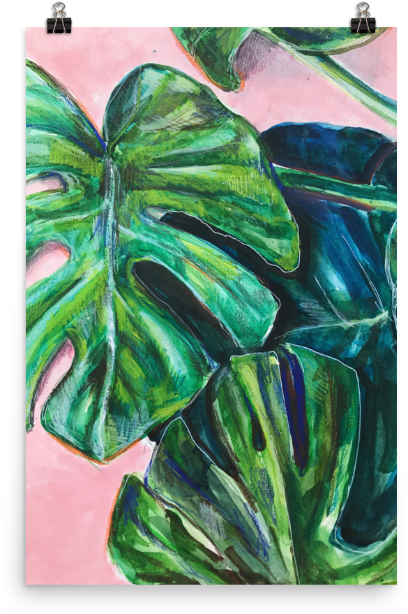 “pink Verde” - Modern Art (1000x1000), Png Download