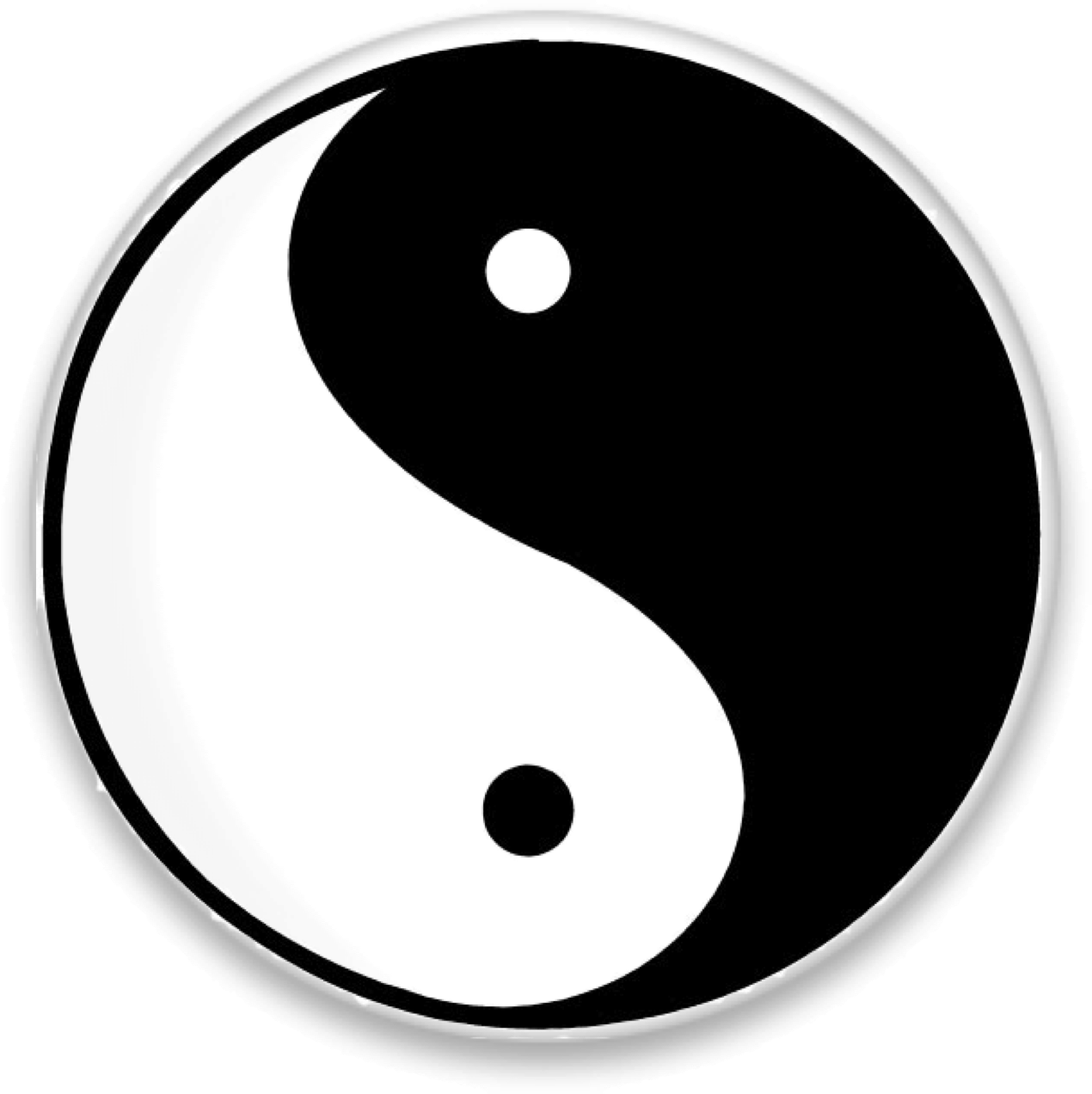 Yingyang Button Image - Taoism Religion Symbol (1270x1272), Png Download