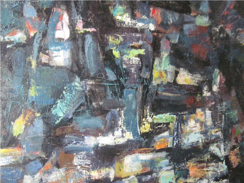 Erwin Wending Oil Painting "city Lights" Free P&i Us - Oil Painting (1024x1024), Png Download