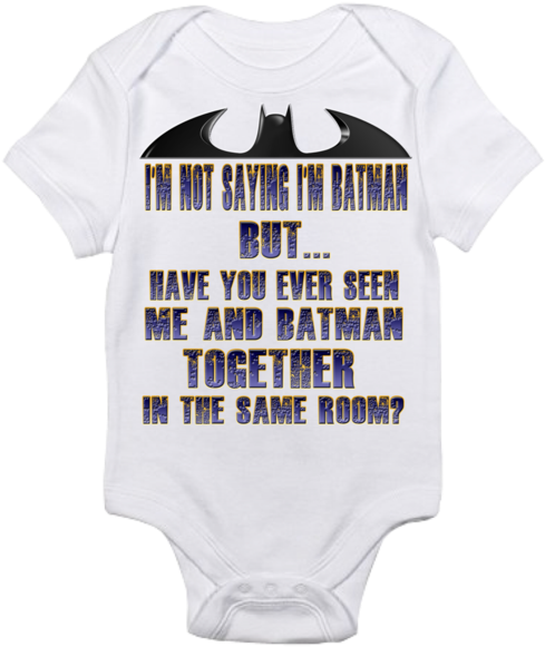 Batman Baby Onesie Body-suit - Batman Onesies For Baby (510x600), Png Download