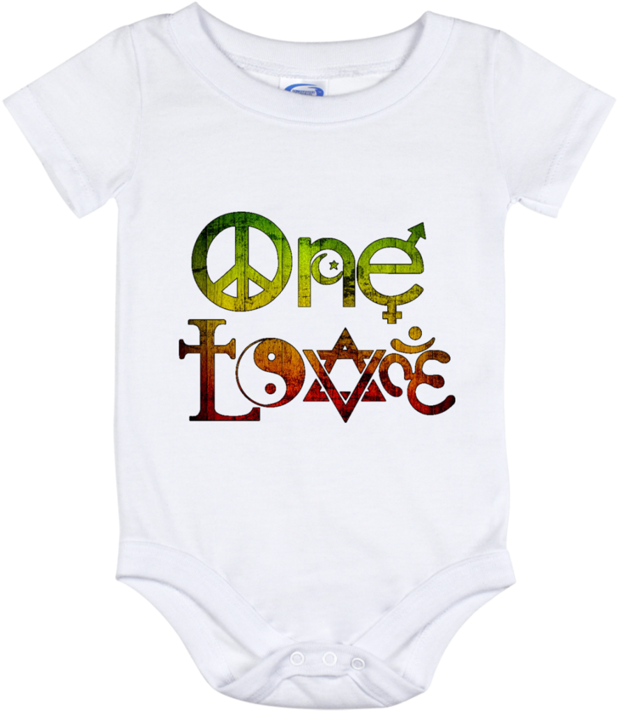 Baby Rasta One Love Onesie - T-shirt (1024x1024), Png Download