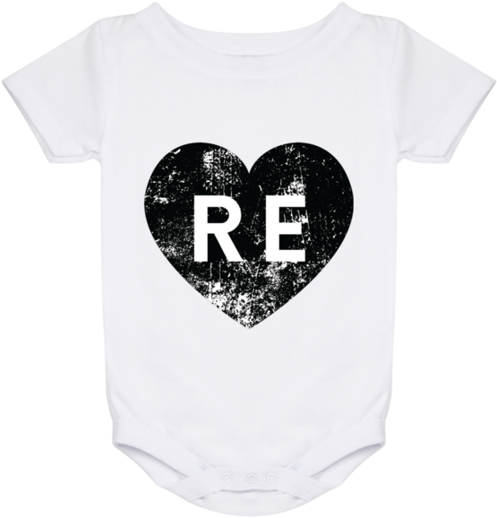 Heart R E Baby Onesie 24 Month - Infant Bodysuit (580x580), Png Download