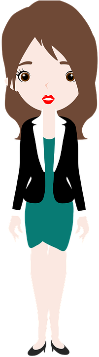 Mujer Clipart Png - Women's Suit Cartoon Png (592x720), Png Download