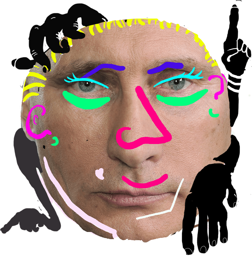 Putin Lupe - Illustration (1000x1000), Png Download