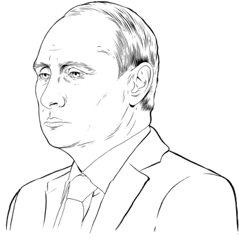 Russian President Vladimir Putin Is Virtually The Only - Sketch (640x360), Png Download
