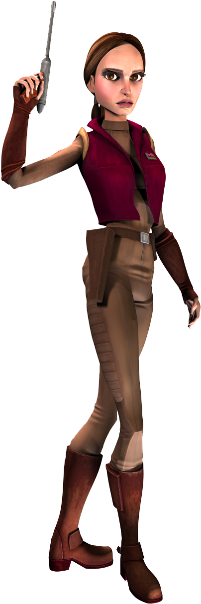 Padmé Amidala Naberrie - Padme Amidala Star Wars The Clone Wars (653x1237), Png Download