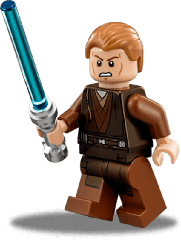 Anakin Skywalker™le Chevalier Jedi De Obi-wan - Anakin Luke Skywalker Lego (672x896), Png Download