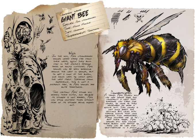 Giant Queen Bee - Ark Survival Evolved Giant Bee (800x532), Png Download