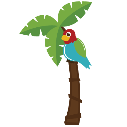 Parrot In Palm Tree Svg File For Cutting Machines Parrot - Parrot In A Palm Tree (432x432), Png Download