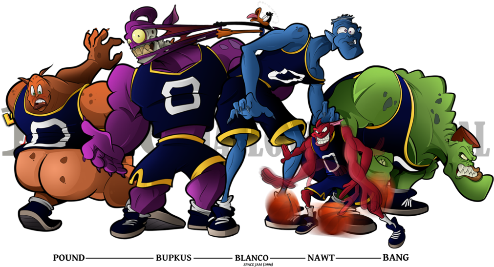Graphic Freeuse Halloween Special Aliens Vs Monstars - Space Jam Monstars (1024x569), Png Download