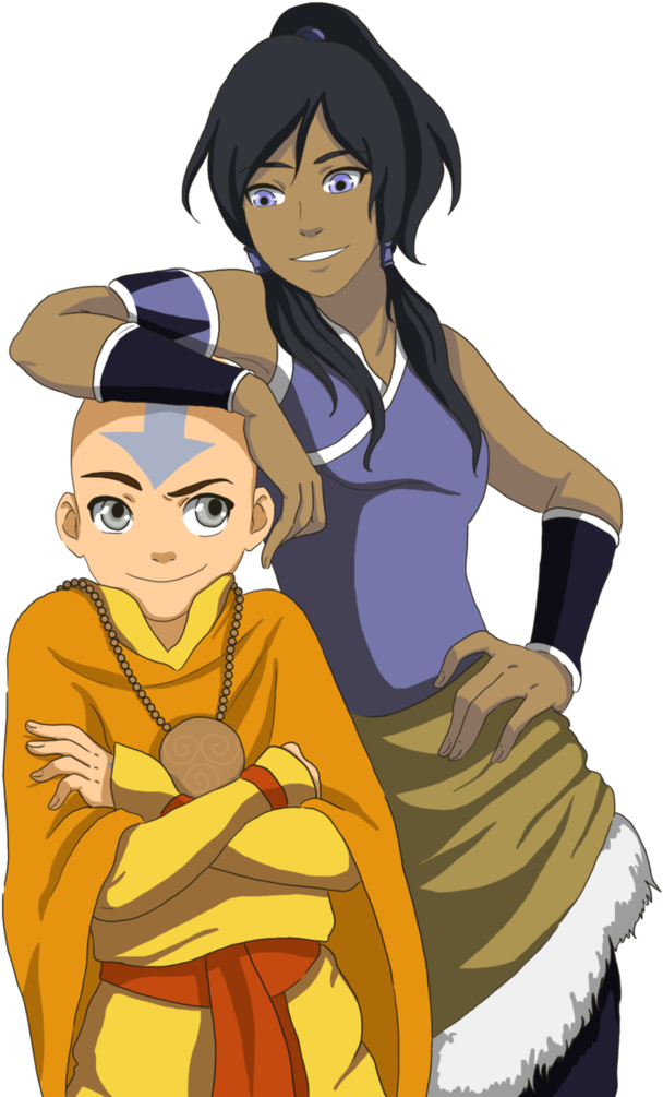 Hi Guys, It's Jaz - Avatar Aang X Korra (752x1063), Png Download