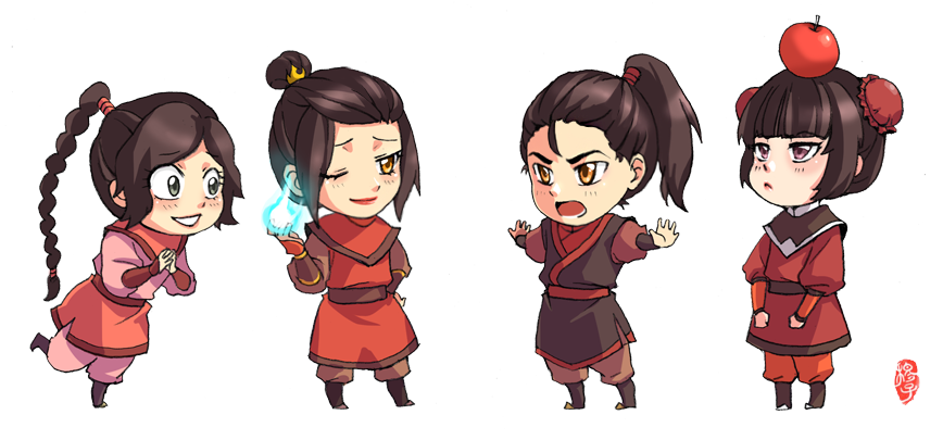 The Last Airbender Images Fogo Nation Kids Wallpaper - Avatar Azula Chibi (868x405), Png Download