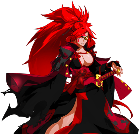 Blood And Rose Baiken - Baiken Guilty Gear Xrd (500x470), Png Download
