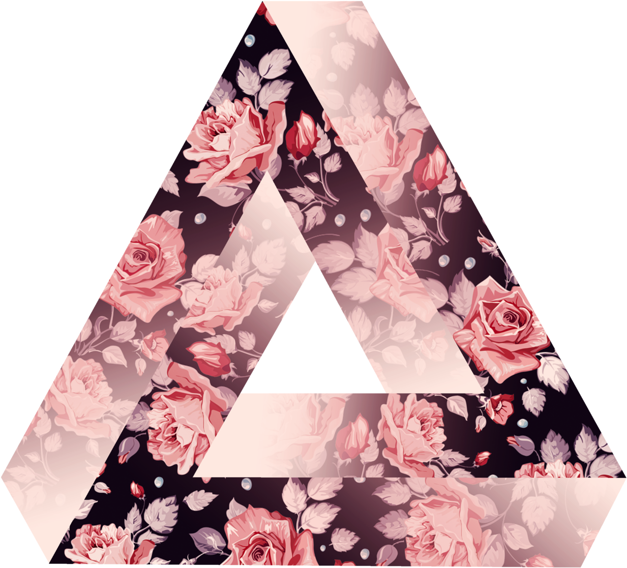 Rosey Penrose Triangle Ii By ~lealigot On Deviantart - Hipster Cute Wallpaper For Iphone (937x852), Png Download