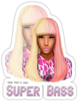 Nicki Minaj- Super - Nicki Minaj Super Bass (375x360), Png Download